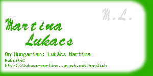 martina lukacs business card