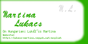 martina lukacs business card